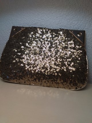 Bolso dorado lentejuelas