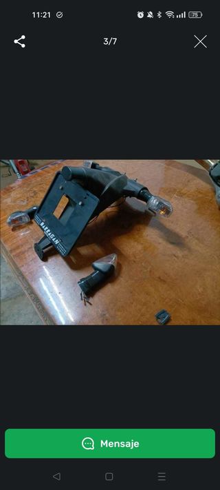 Tubo de escape y portamatriculas