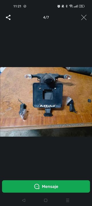 Tubo de escape y portamatriculas