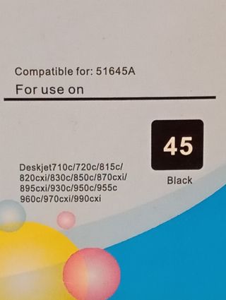 Tinta impresora compatible (45) Negro.