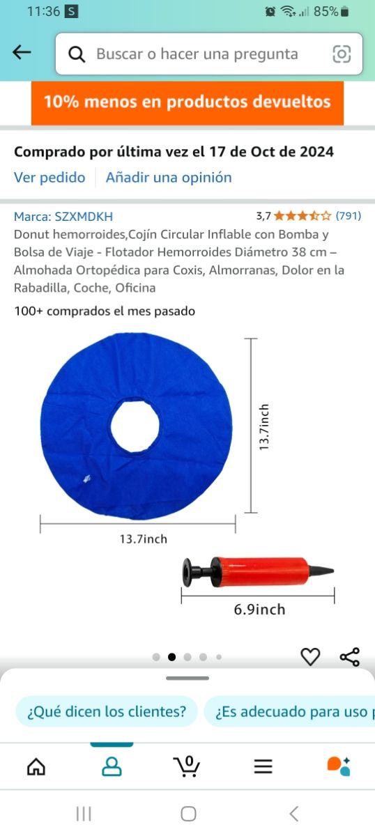 Donut para hemorroides ect