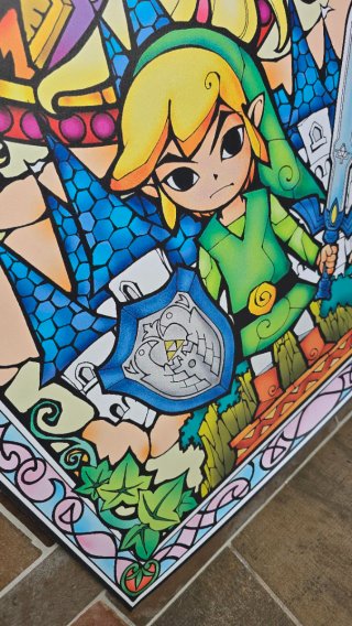 Zelda Banner PVC 70x50cm Stile Vetrata Tiffany
