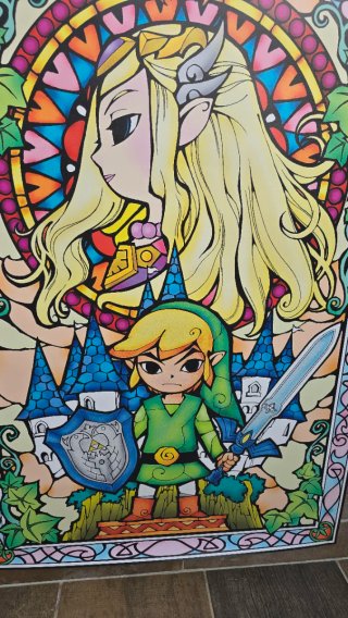 Zelda Banner PVC 70x50cm Stile Vetrata Tiffany