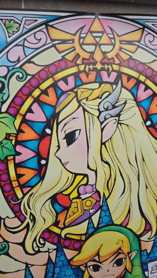 Zelda Banner PVC 70x50cm Stile Vetrata Tiffany