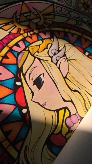 Zelda Banner PVC 70x50cm Stile Vetrata Tiffany