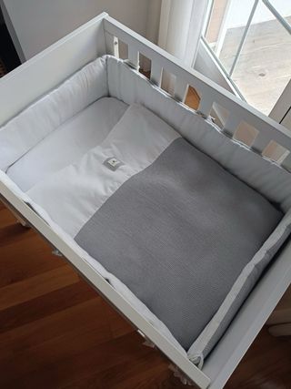 Minicuna Alondra 5 en 1, 50x80 + Colchón Ecus Care