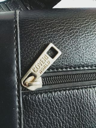 Borsa a tracolla COVERI WORLD nera