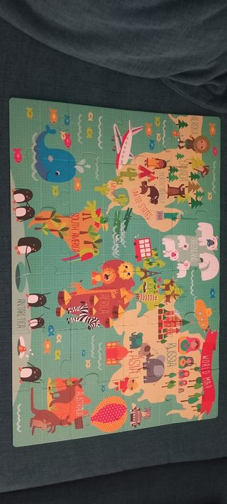Puzzle infantil "World map" APli 3+