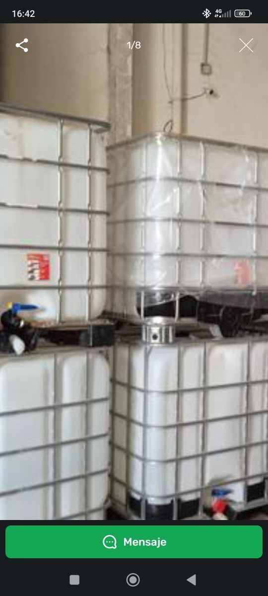 Bidones de 1000 litros para regar