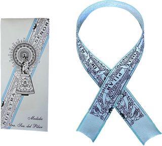 Medida Virgen del Pilar (blanca y celeste)