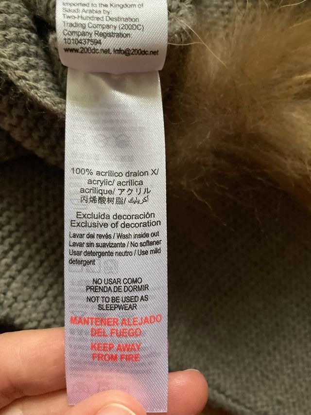 Chaqueta de vestie de punto y pelo natural bebe