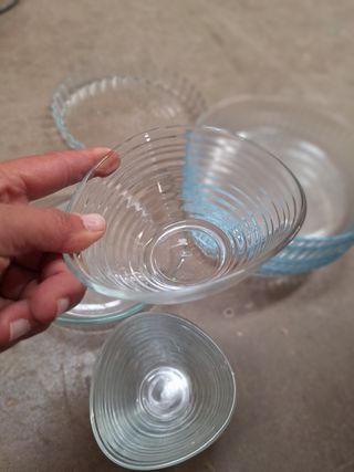 Juego de moldes y bandejas de cristal