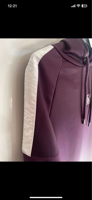 Sudadera Siksilk fade morada y blanca XS