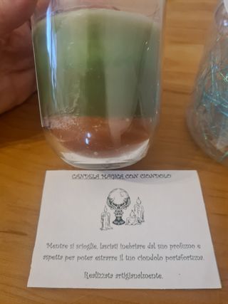 Candela profumata con ciondolo cavallo