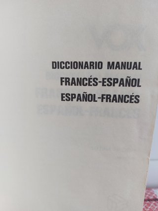 DICCIONARIO FRANCES ESPAÑOL  ESPAÑOL FRANCÉS