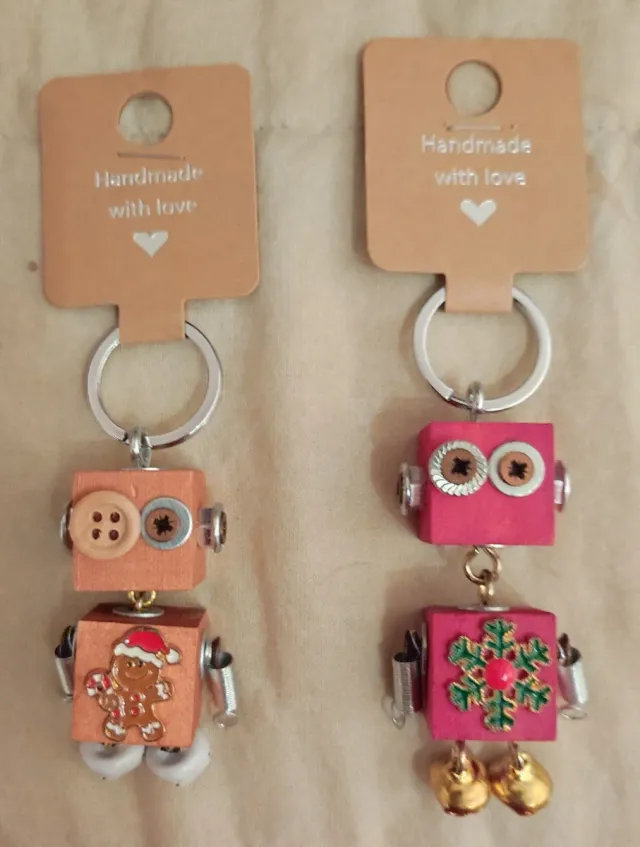 Llaveros robots steampunk 