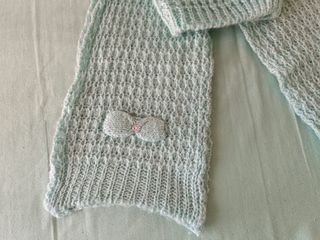 Conjunto bufanda y gorro verde claro