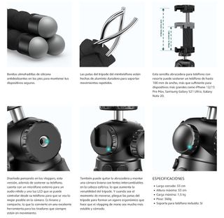 Mini trípode flexible