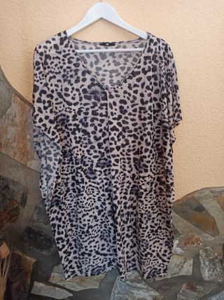 Vestido leopardo H&M 