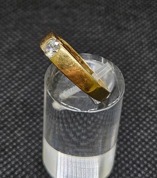Anillo de Oro 18K, Solitario Promesa, 3.84gr, T-15