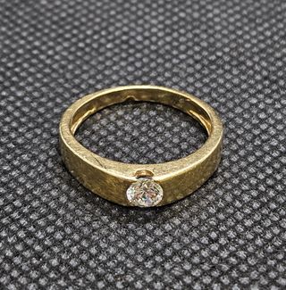 Anillo de Oro 18K, Solitario Promesa, 3.84gr, T-15