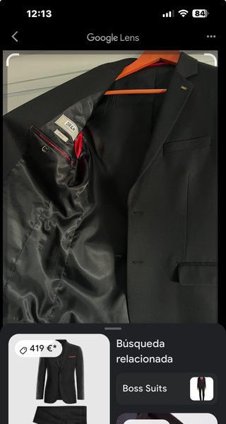 Traje negro hombre nuevo nochevieja graduacion