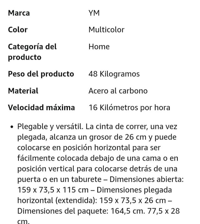 Cinta correr alta gama