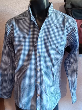 Camisa cuadros vichy. Azul. Hombre. XL