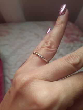 Precioso anillo Tous bicolor talla 12