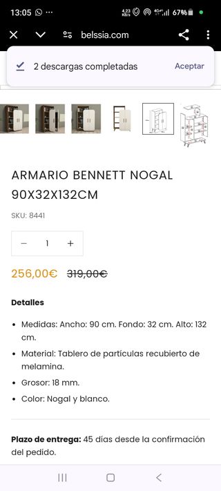 Armario Bennett Nogal