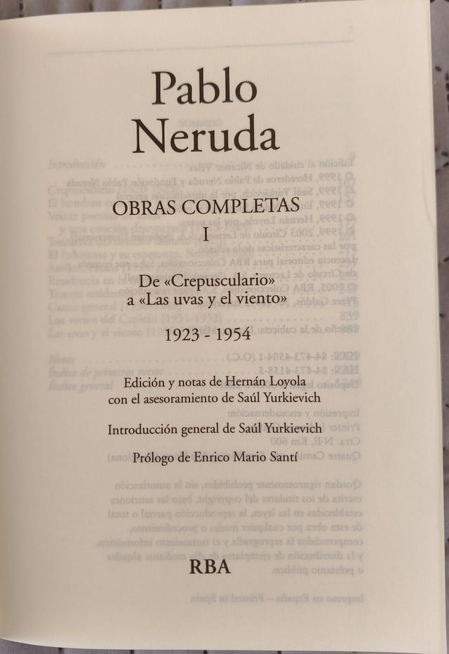 Obras completas: I. de Pablo Neruda