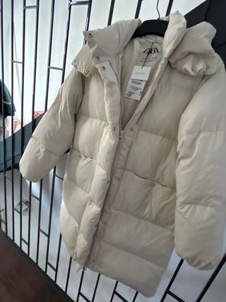 Abrigo plumas blanco