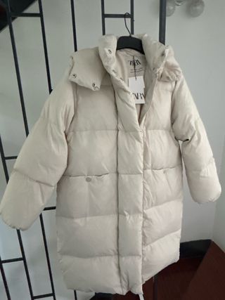 Abrigo plumas blanco