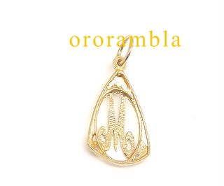Colgante inicial M oro 18K