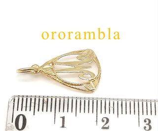 Colgante inicial M oro 18K