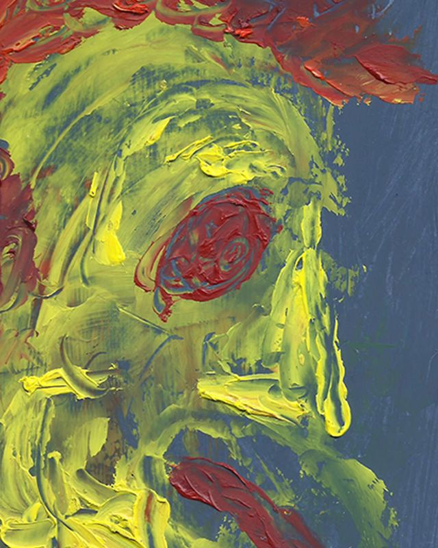 Cuadro oleo sobre papel