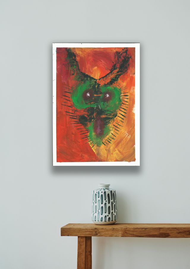 Cuadro oleo sobre papel