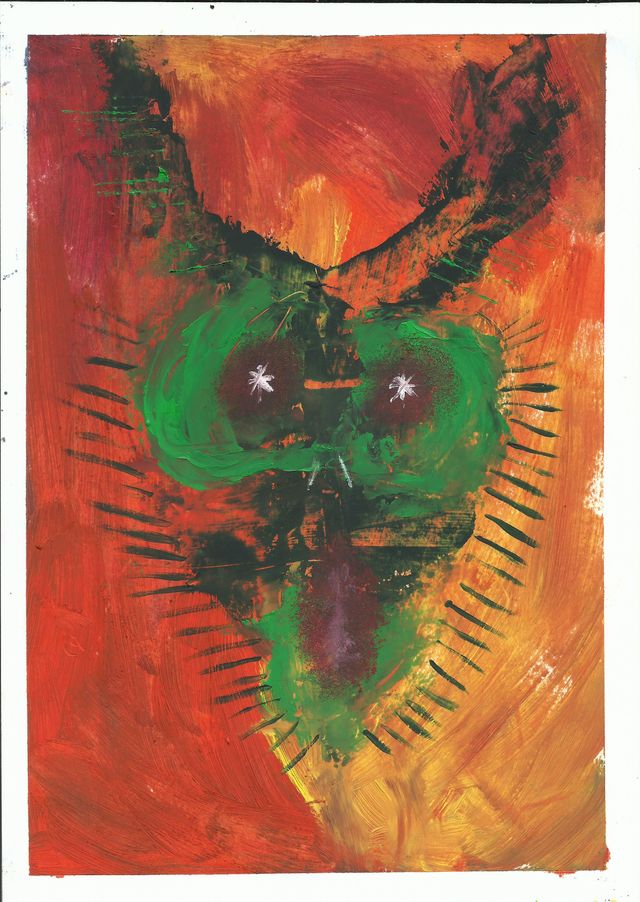 Cuadro oleo sobre papel