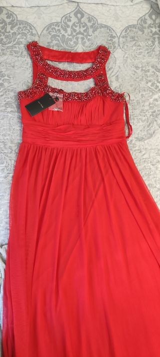Vestido largo rojo de fiesta