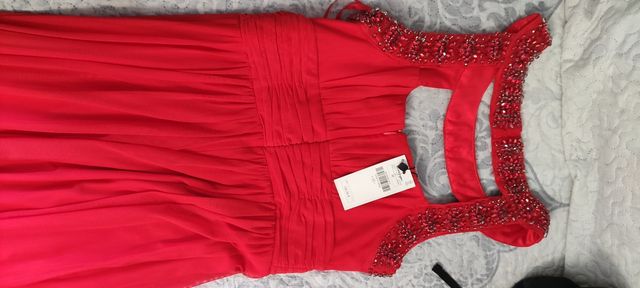 Vestido largo rojo de fiesta