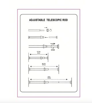 Varillas de cortina ajustables extensibles negro