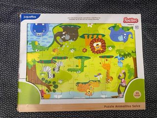 Puzzle madera animales se la selva