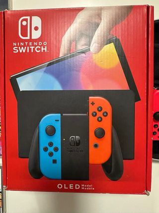Nintendo Switch OLED Neon + accesorios + 5 juegos