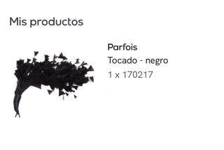 Tocado negro de plumas Parfois