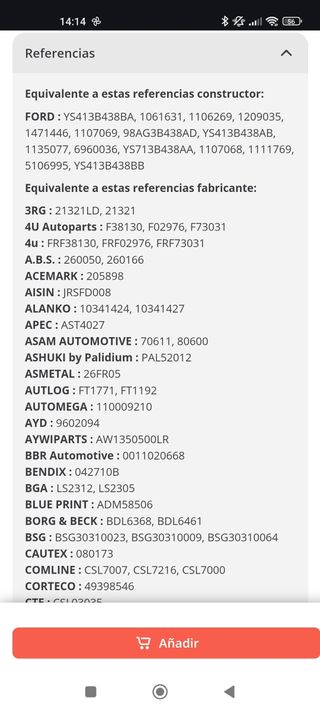 FD-LS-0950 Bieleta de suspensión FORD