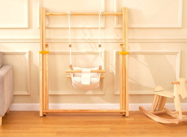 Columpio Montessori madera natural