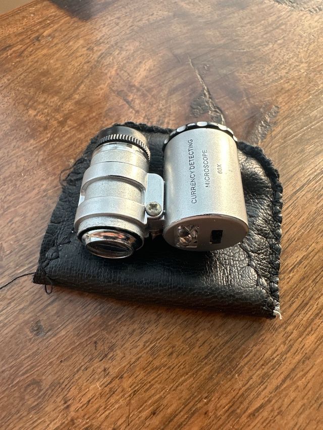 Microscopio portatile 60 x portatile led uv lente