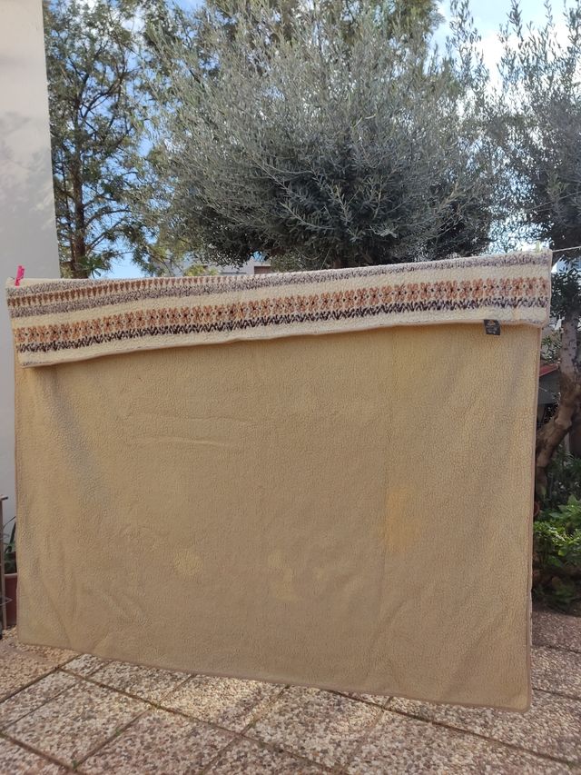 Manta 100% Lana Natural Virgen