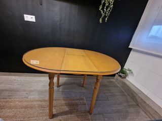 Mesa camilla extensible+cristal+enaguas