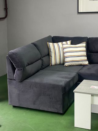 Sofá cama rinconera gris - paga en casa!